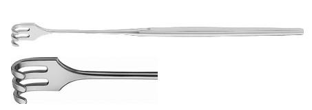 ГАЧОК 3-ЗУБ. ТУП. ВЕЛ. ВИГНУТ. 165MM